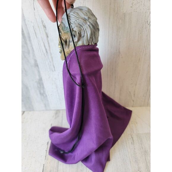 Vintage paper magic purple cape zombie mini hanging Goblin Halloween prop - Picture 8 of 9
